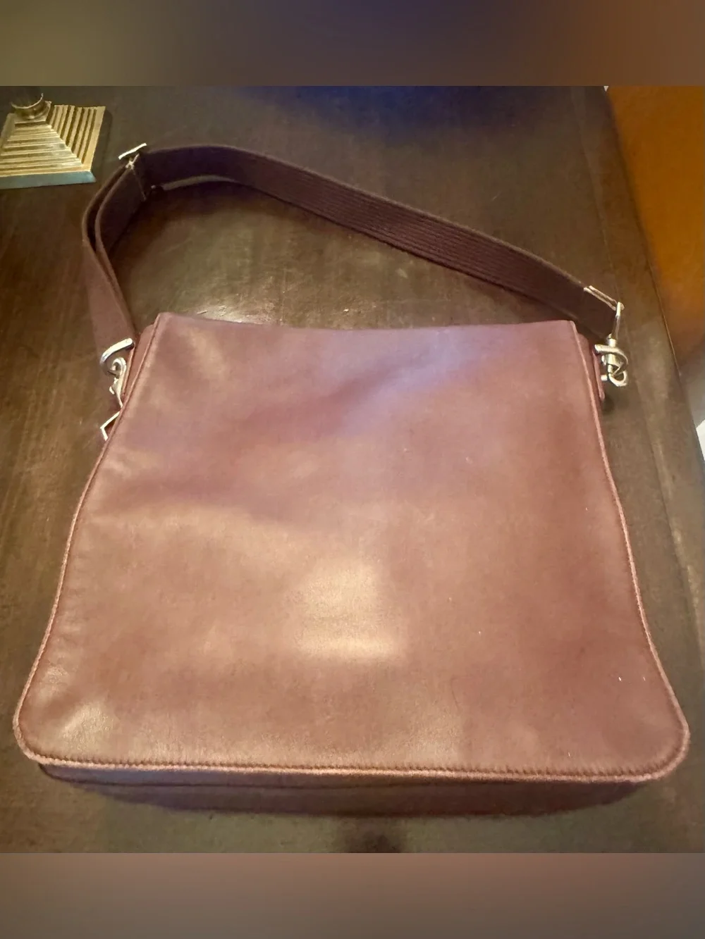 Vintage Coach F09-5217 Brown Glove Tanned Leather Messenger Bag Briefcase